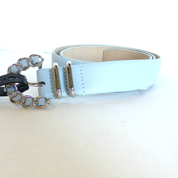 Steve Madden Belt Chain Buckle Blue  Sz. L , XL - Picture 1 of 5